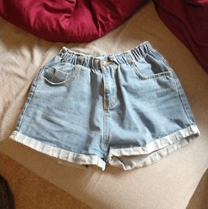 Denim High Waisted Shorts